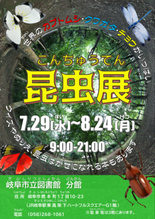 分館夏休み企画「昆虫展」